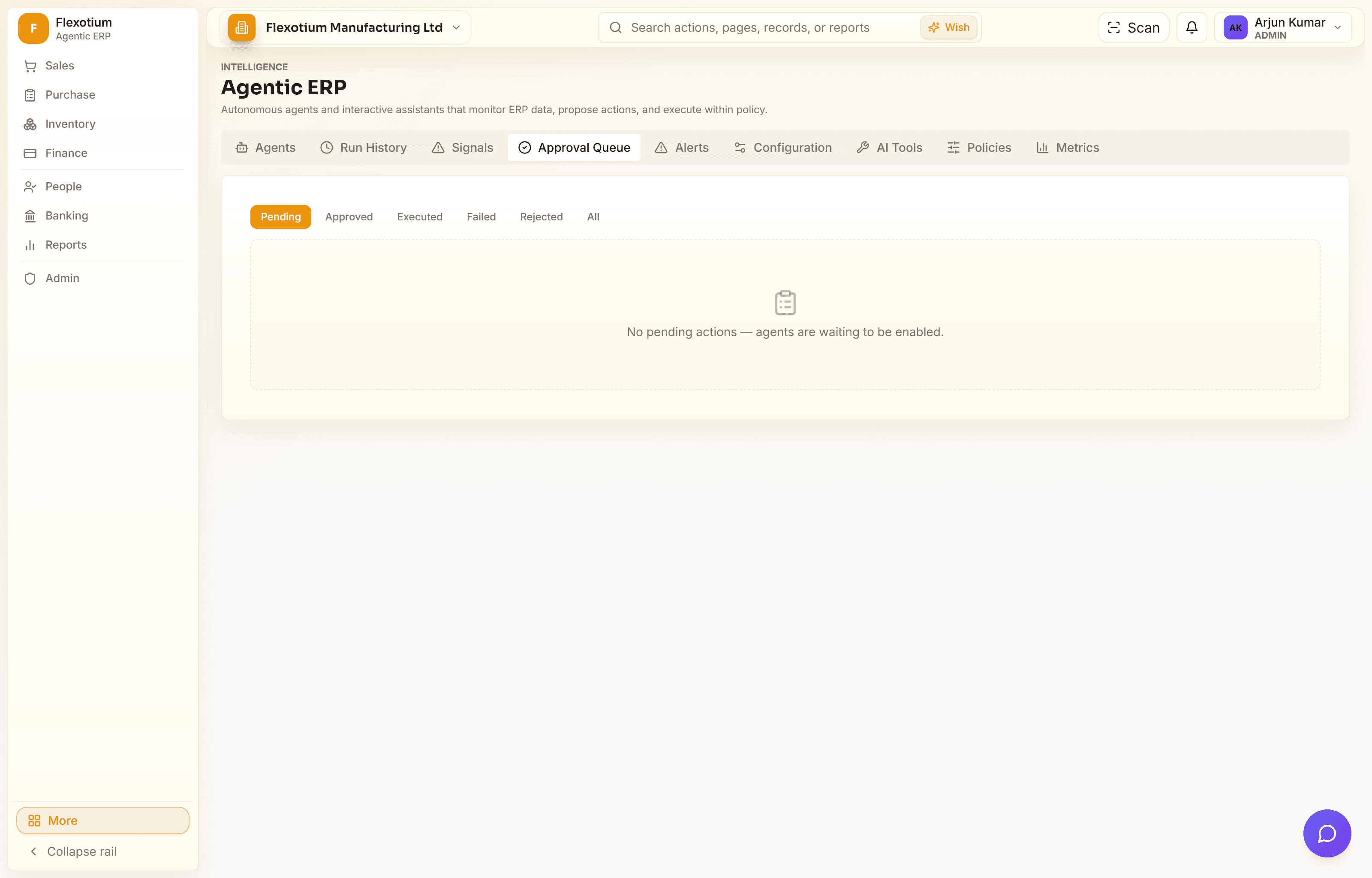 FlexotiumERP automation approval routing queue